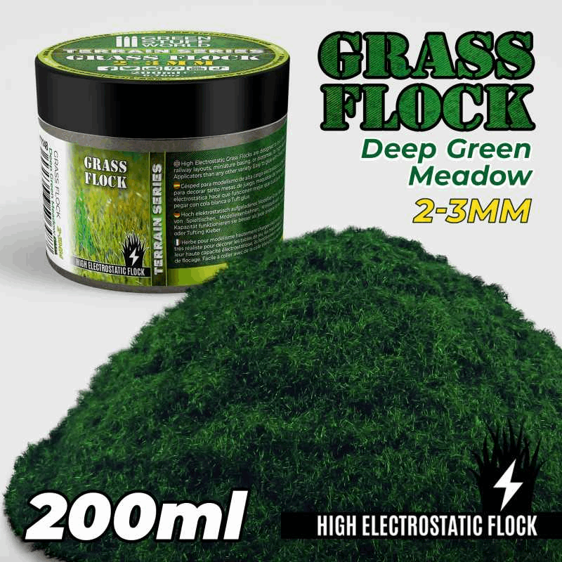 Greenstuff World Static Grass 2-3 mm Deep Green Meadow