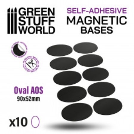 Greenstuff World - Magnetic Bases - Self Adhesive - Oval