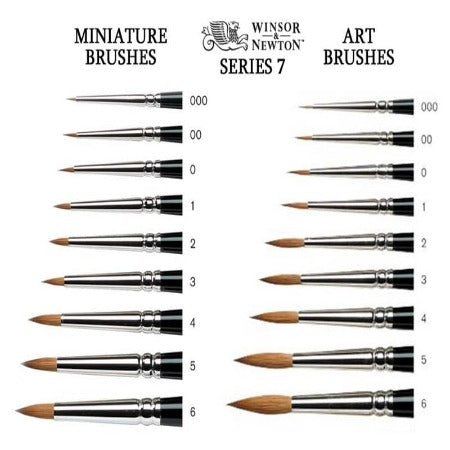 Winsor & Newton Series 7 Miniature Painting Brush, 0 
