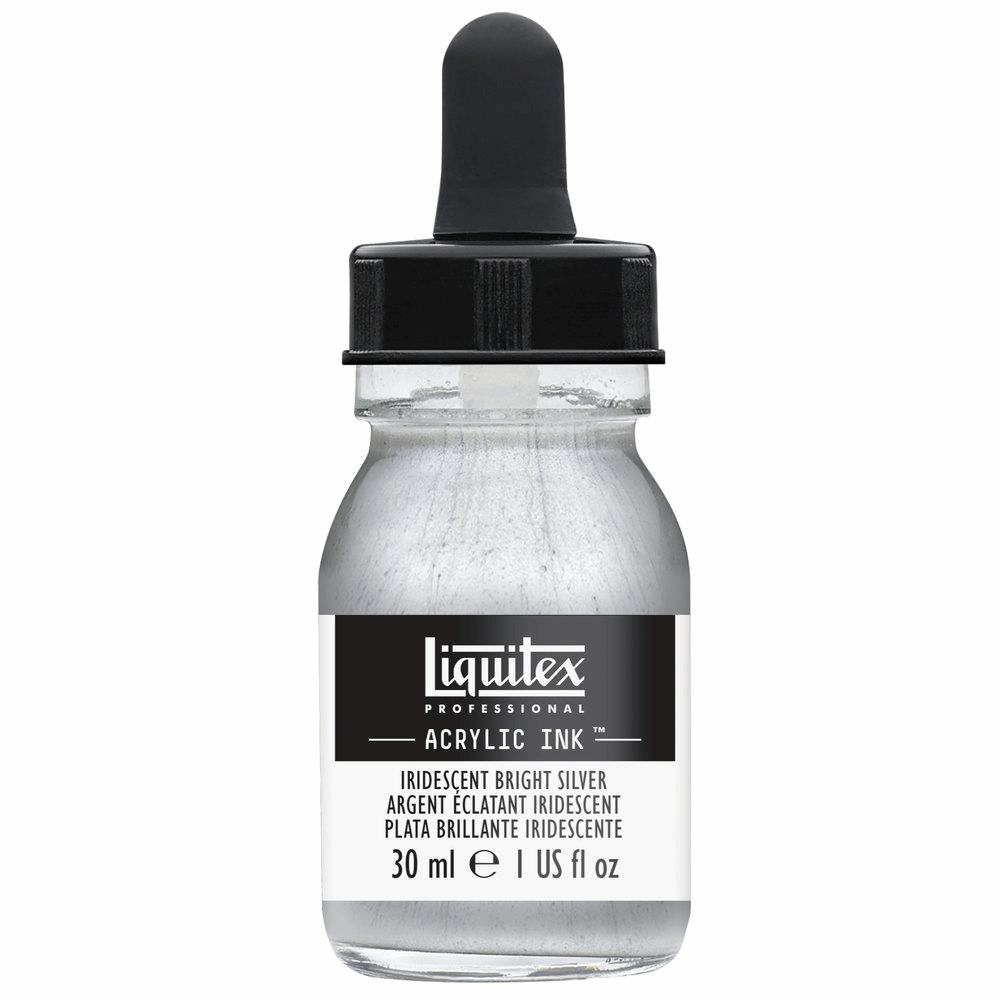 Liquitex Iridescent Bright Silver ink 236