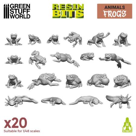 dieren-3D printed set - Frogs and Toads