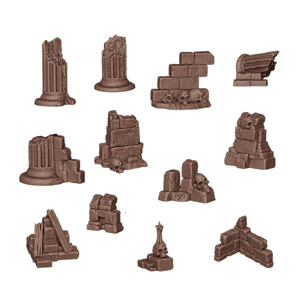 AK Interactive Village Ruins Basing Bits