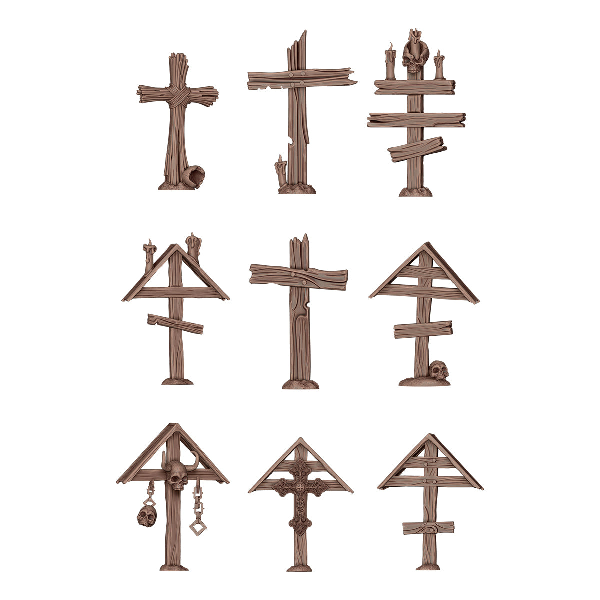AK Interactive Wood Crosses Basing Bits