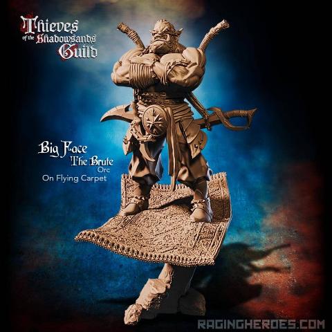 Big Face, the Brute on flying carpet