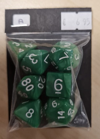 Dice Mix - Green - Mix 7 x 16mm