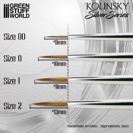 Greenstuff World Kolinsky Brush - Silver SERIES