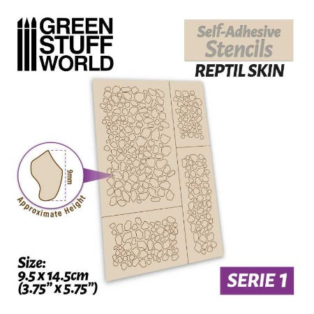 Stencil - Greenstuff World - Self-Adhesive Reptil Skin