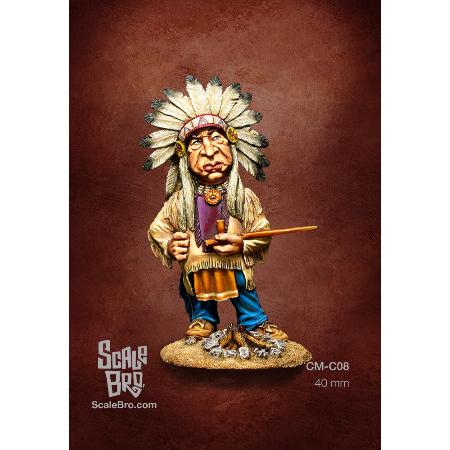 Caricature - Indian Chief 54mm