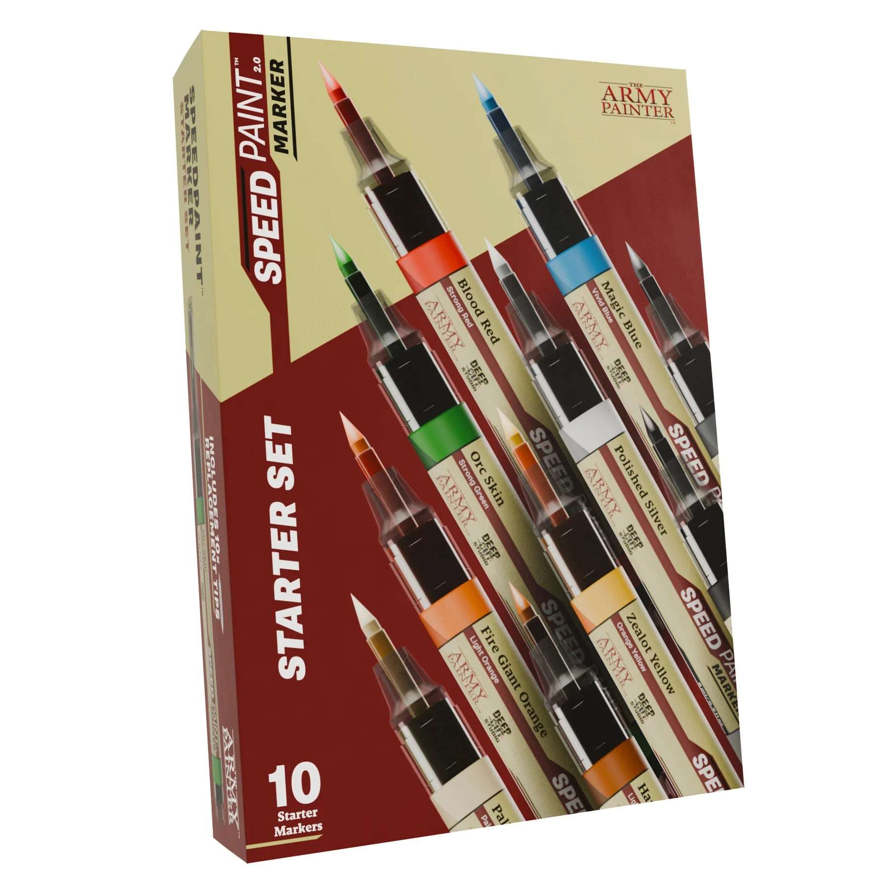 Box of Army Painter Speed Paint Markers with markers displayed on a white background