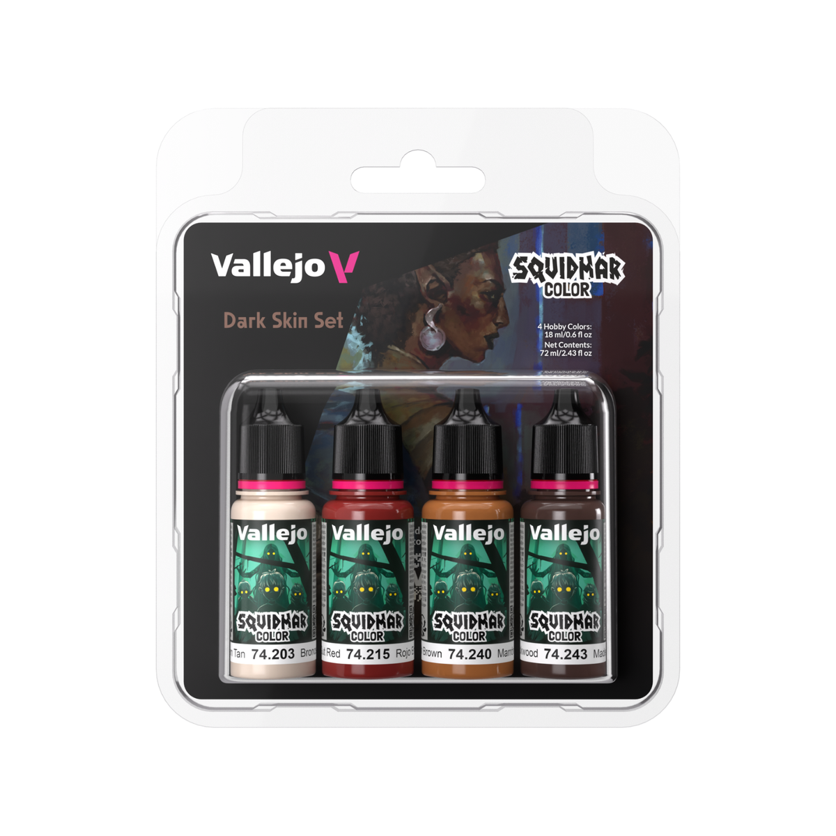 Vallejo Squidmar Color : Dark Skin Set