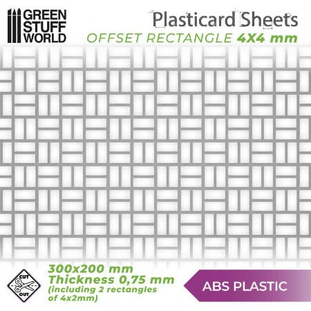 ABS offset Rectangle Small textured sheet