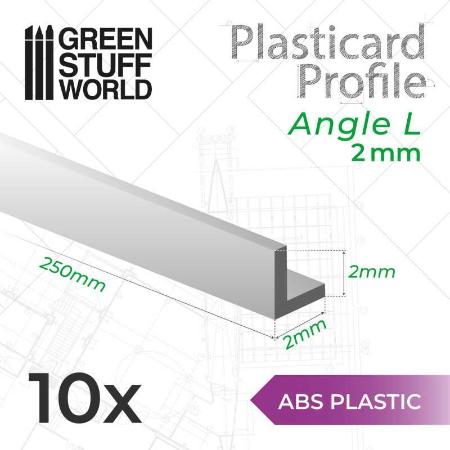 ABS Plasticard - Profile ANGLE-L 2 mm