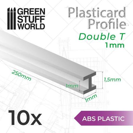 ABS Plasticard - Profile Double T 1 mm