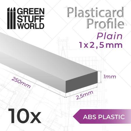 ABS Plasticard - Profile PLAIN 2.5mm