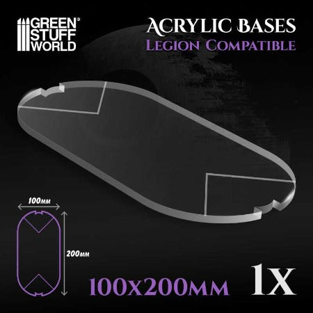 Base - Greenstuff World - Arylic Oval Legion 100 x 200 mm