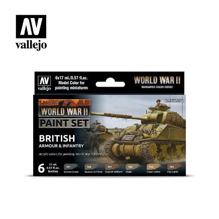 Vallejo - Military WWII British Armour & Infantry Paintset