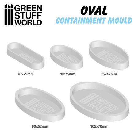 Silicone Molds - Containment Molds for Oval Bases