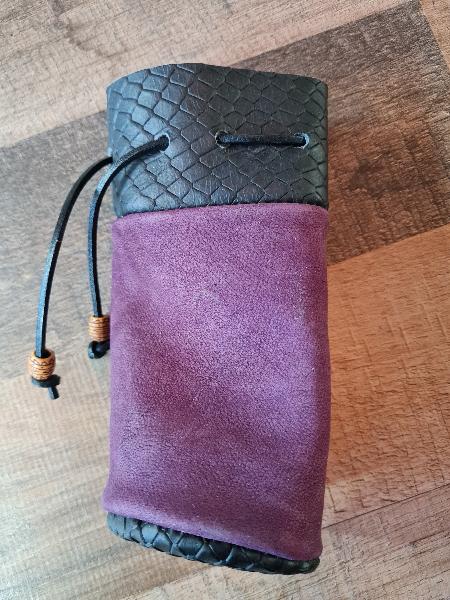 Dice Bag - Handmade - Leather/Suede