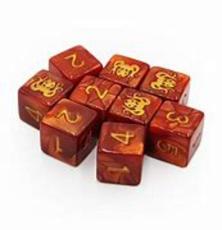 Dice D6 - Elder Dice -  9 Polyhedral dice