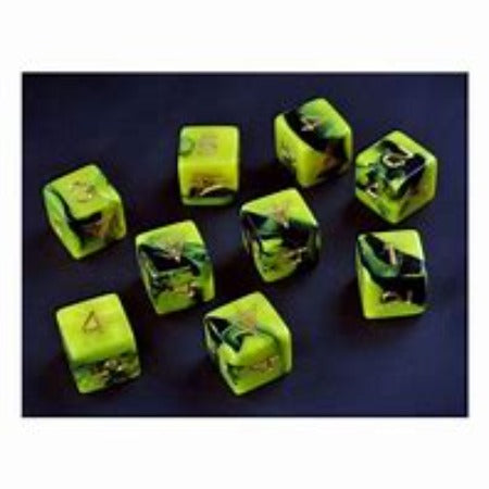 Dice D6 - Elder Dice -  9 Polyhedral dice