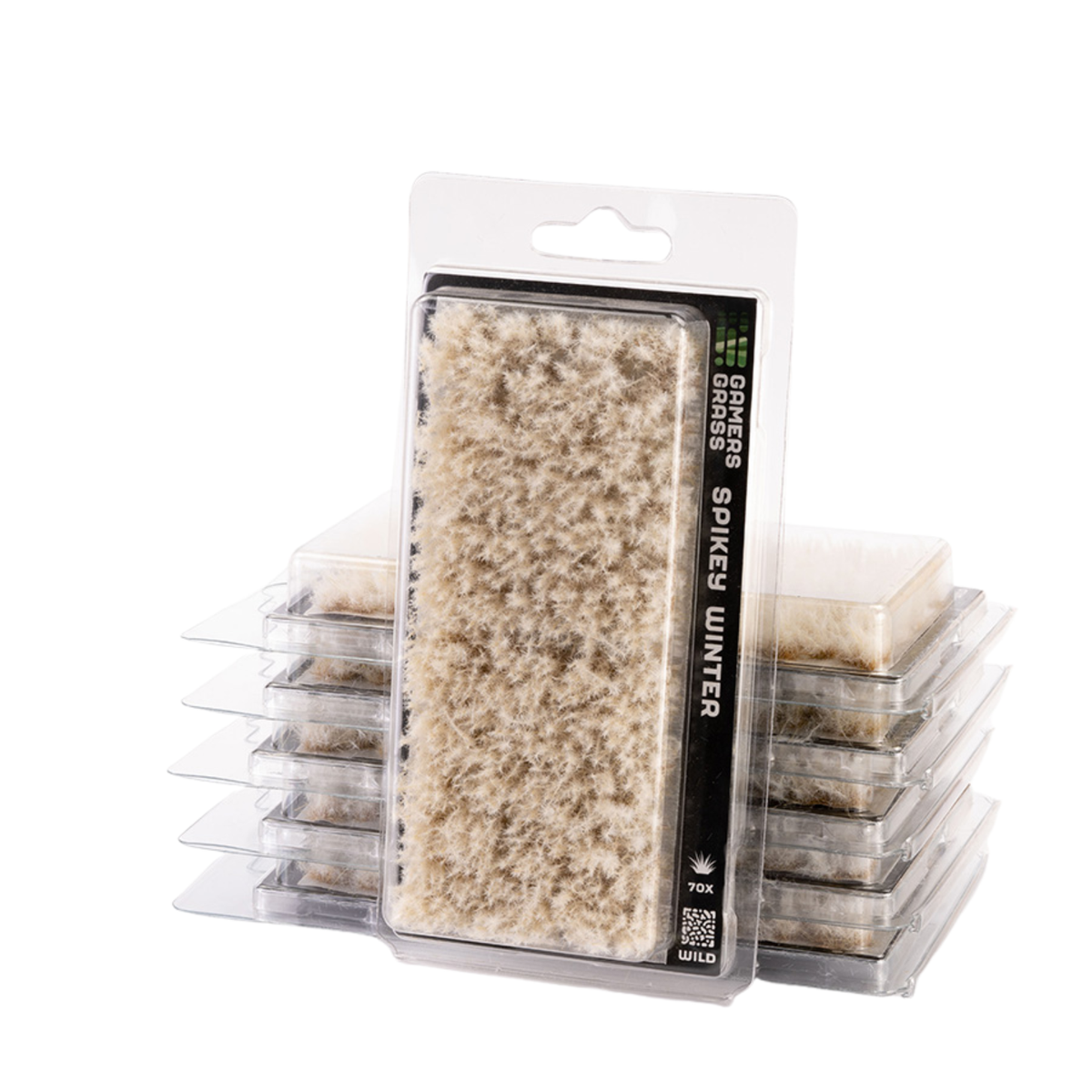 A pack of outdoor grass seed mixes, featuring a large package labeled 'SPRISE WINTER' in the center, with smaller packages stacked behind it on a white background.