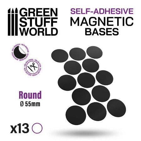 Base - Greenstuff World - Magnetic Bases - Self-Adhesive - Round