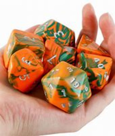 Dice Mix - Hot Games - Toxic Orange/Green 7x Mix 16mm - 731974