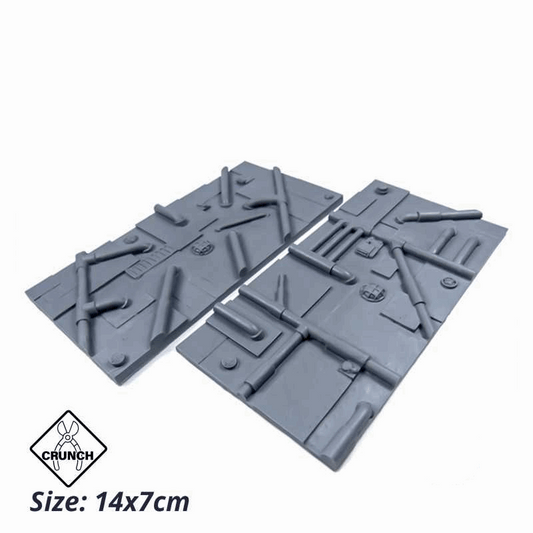 Two gray plastic models on a white background with 'Green Stuff World' branding.