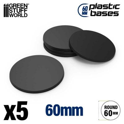 Plastic Bases - Round 60 mm BLACK