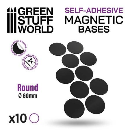 Greenstuff World - Magnetic Bases - Self-Adhesive - Round