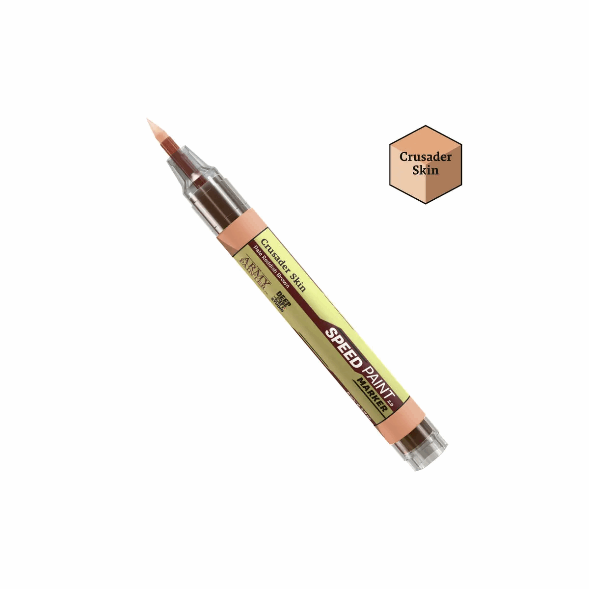 Speed Paint pen with 'Crusader Skin' color swatch on a white background