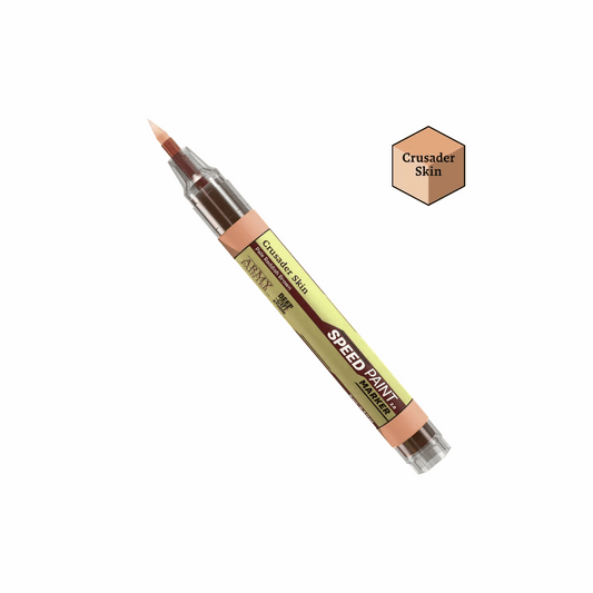Speed Paint pen with 'Crusader Skin' color swatch on a white background