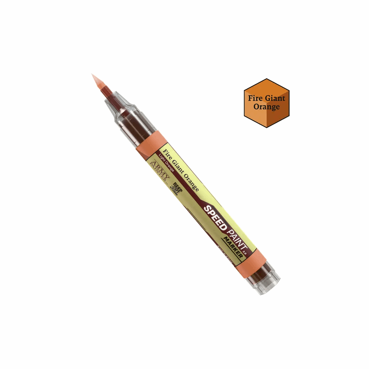 Speed Paint pen with 'Fire Giant Orange' color on a white background