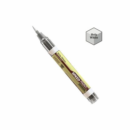 Speed Paint pen with 'Holy White' label on a white background