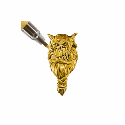 Hoplite Gold painted orc head