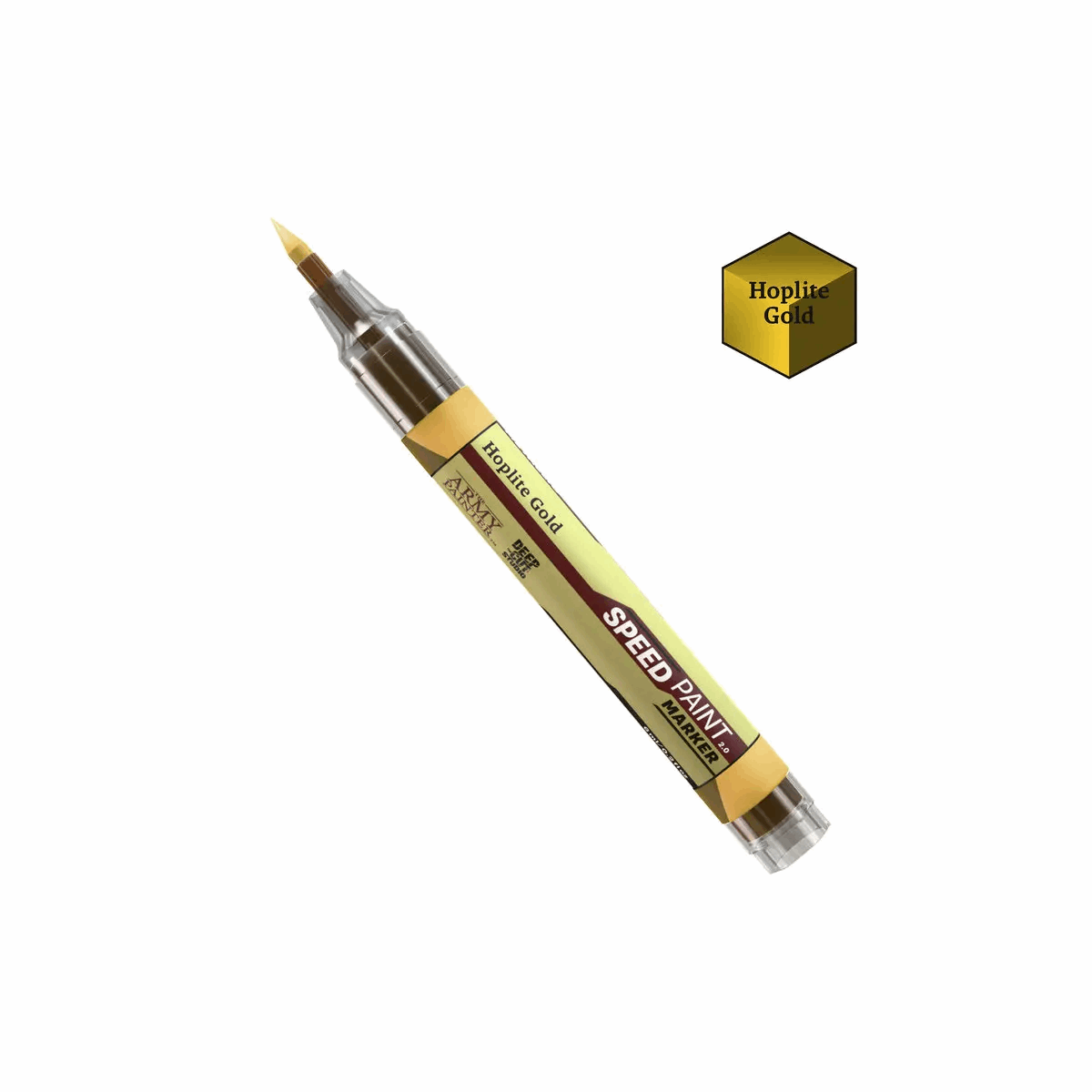 Speed Paint marker pen with 'Hoplite Gold' color on a white background