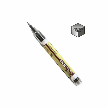 Speed Paint pen with 'Polished Silver' color option on a white background