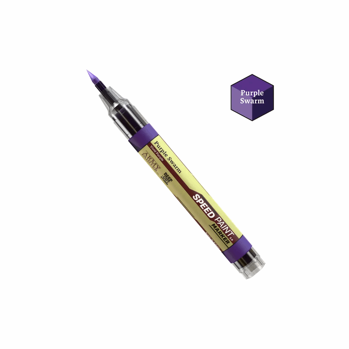 Speedpaint pen with Purple Swarm on a white background