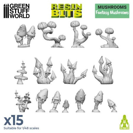 Mushrooms - Resin sets