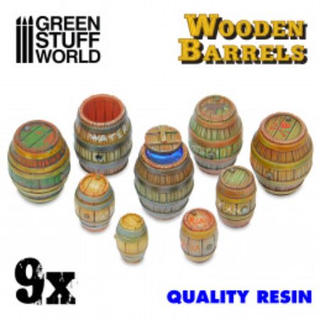 Greenstuff world - Civil - Barrels Wooden Barrels in resin