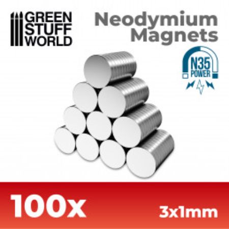 Greenstuff World - Magnets - Neodymium - N35 - 100 units