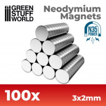 Greenstuff World - Magnets - Neodymium - N35 - 100 units