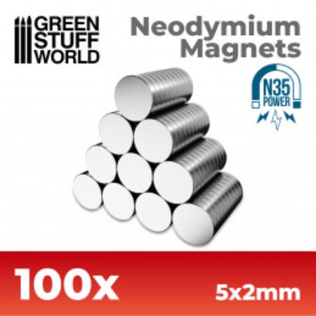 Magnets - Neodymium - N35 - 100 units