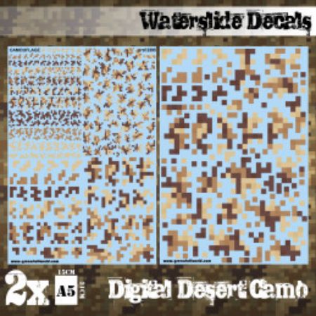 Greenstuff World - Waterslide Decals - Digital Desert Camo