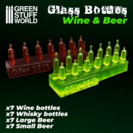civil-Wine and Beer Bottles - Transparent resin
